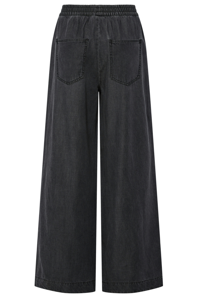 PCJASMINE HW LOOSE PULL UP DENIM PA 17159266 BLACK DENIM